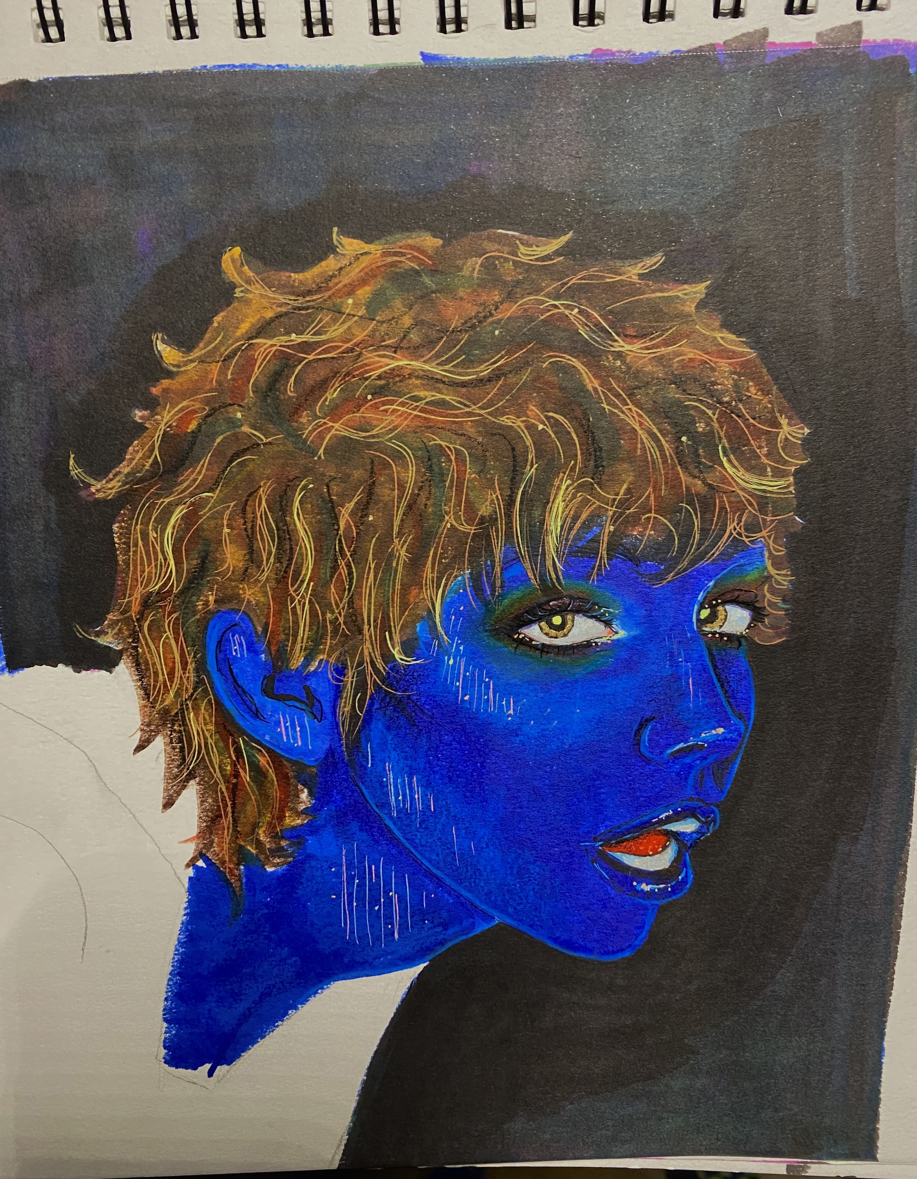 blue self portrait